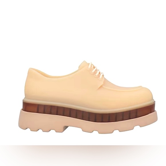 Melissa Laced Shifter Translucent Beige Platform Sneakers Sz 7 EUC! - Picture 2 of 4